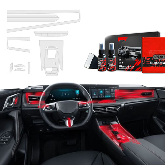 Scratch-resistant film for automotive interior elements