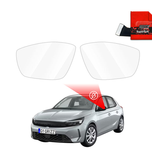 Rain protection film for exterior mirrors