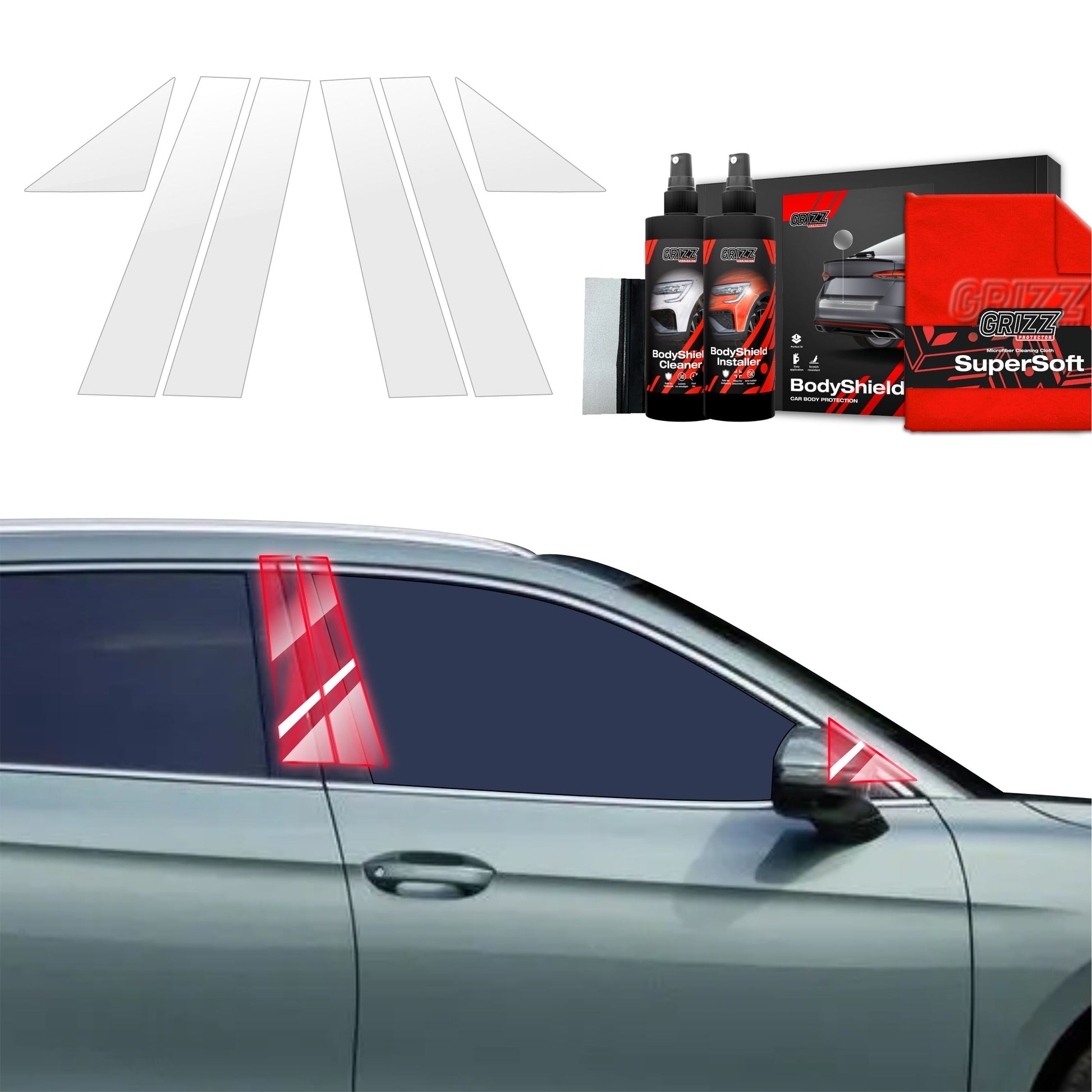 Protective film for exterior car parts – shields against scratches, chips, and scuffs