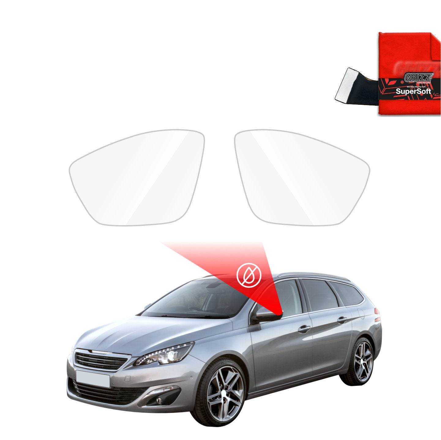 Rain protection film for exterior mirrors