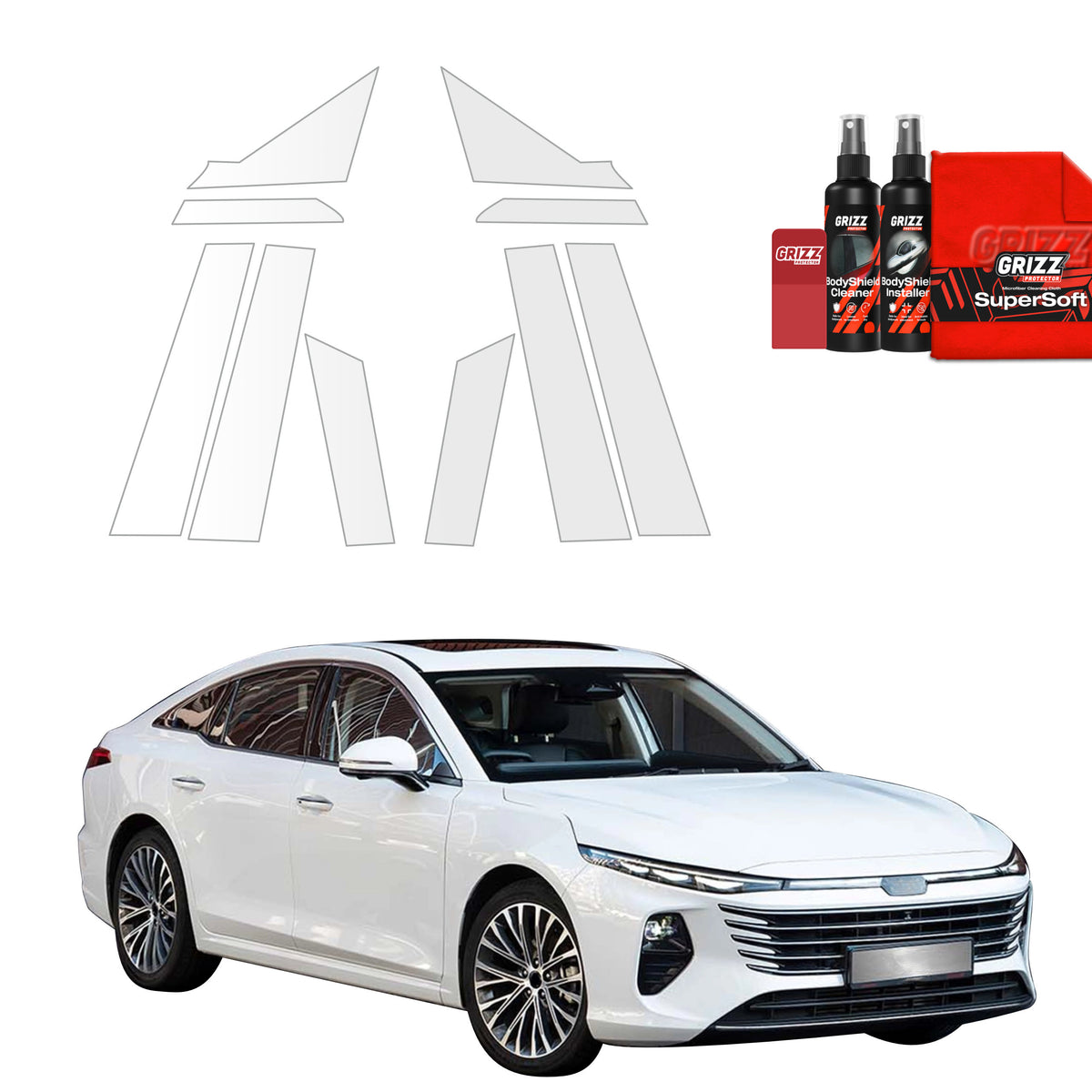 Protective film for exterior car parts – shields against scratches, chips, and scuffs