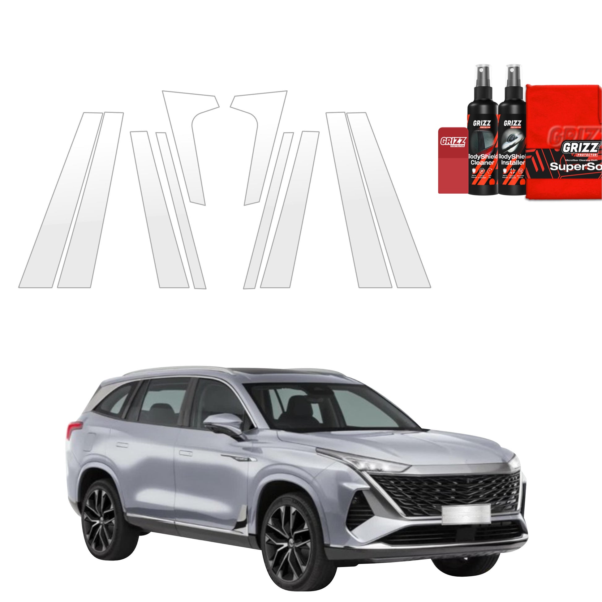 Protective film for exterior car parts – shields against scratches, chips, and scuffs